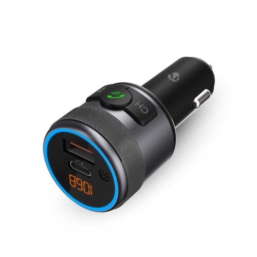 FM Transmitter voor Auto, Camper en Boot met  USB-A en USB-C poorten en Bluetooth