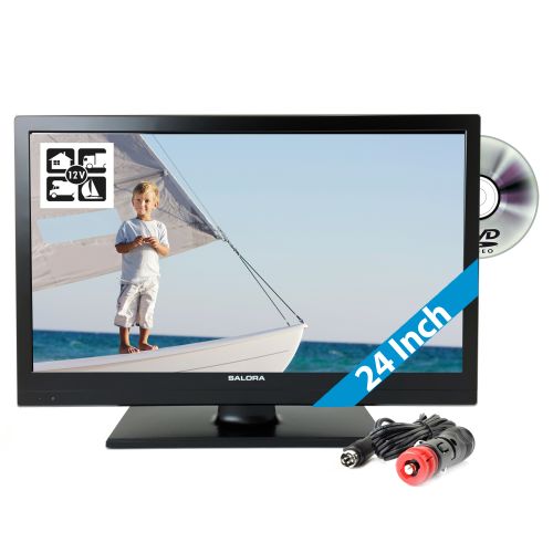 Salora 12 volt TV 24 Inch met DVD-Speler, Canal Digitaal en Digitenne ontvanger!