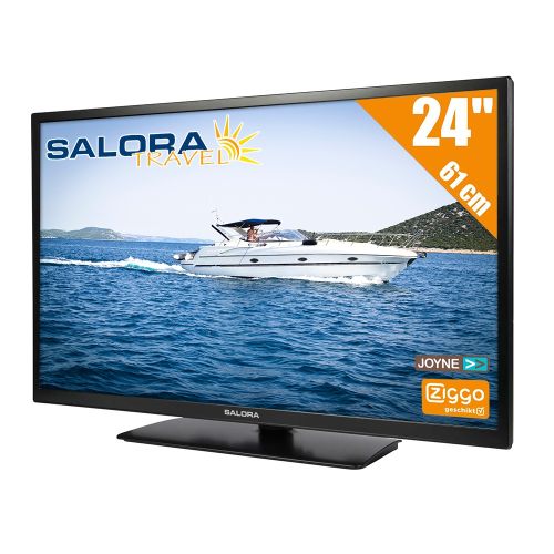 Salora Travel 12 volt HD LED TV 24 Inch met DVB-T2 en DVB-S2 Tuner / FastScan Salora Travel 12 volt HD LED TV 24 Inch met DVB-T2 en DVB-S2 Tuner / FastScan