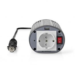 Nedis omvormer 12 volt naar 220 volt 150 Watt met USB 