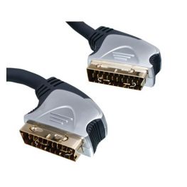 Scart kabel 21-pins. Verguld en dubbel afgeschermd