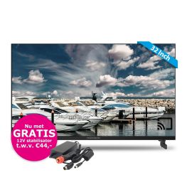 Thomson 32 Inch 12 Volt Android/Google SMART HD QLED TV met GRATIS stabilisator