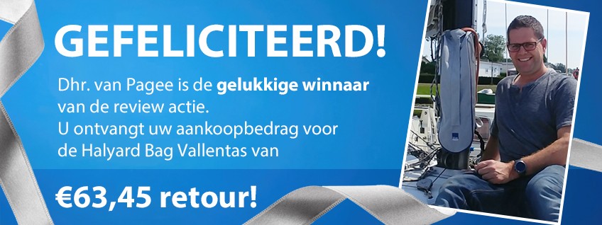 Schrijf een review en win uw aankoopbedrag terug winnaar De heer Pagee